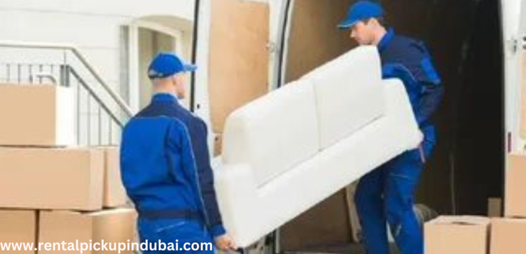 Sports City Dubai 1-ton pickup truck rental for furniture moving